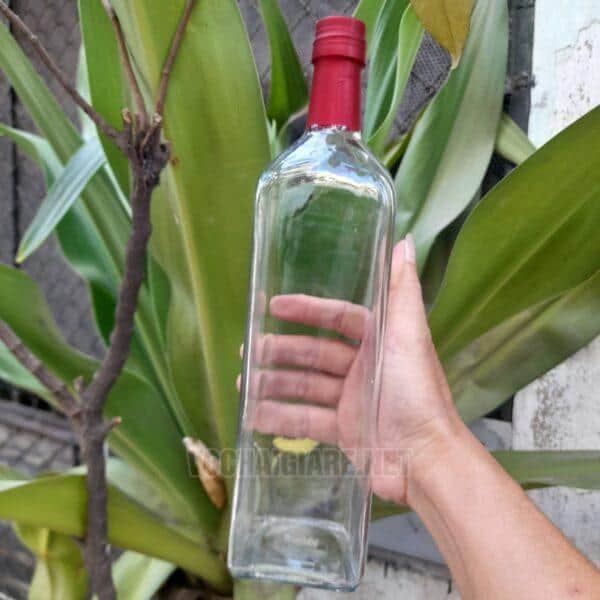 Chai thủy tinh vuông nắp nhôm – 1000ml