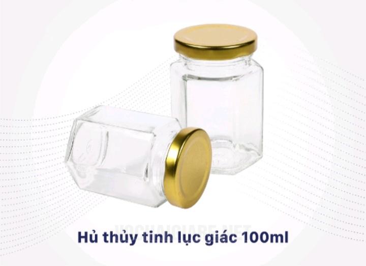 Hũ thủy tinh lục giác 100ml - Ảnh 3