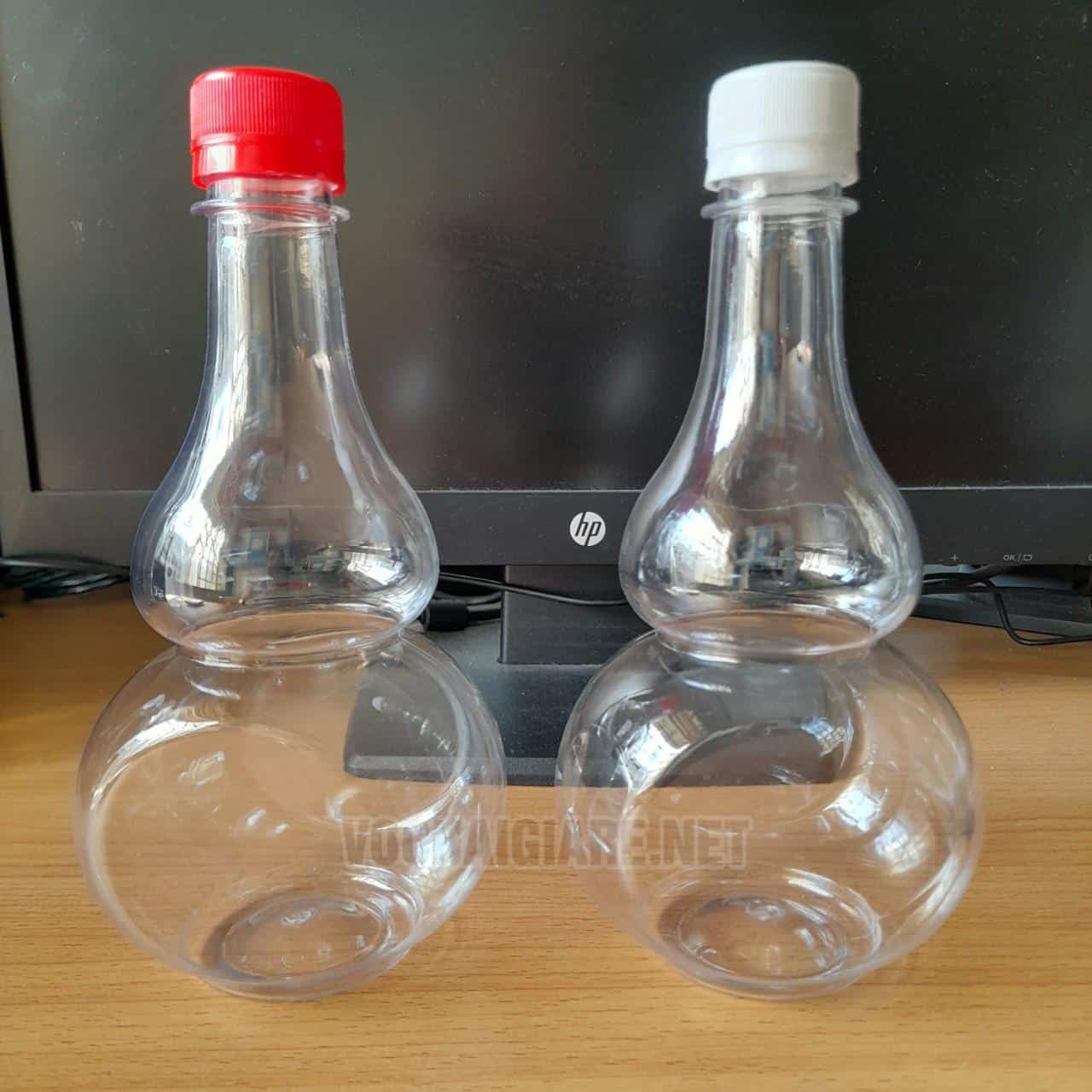 chai pet hồ lô - đựng rượu 500ml