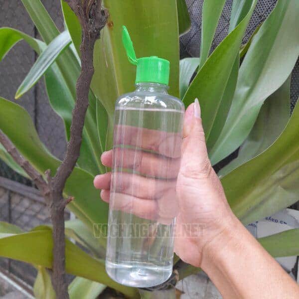 chai nhựa 500ml vai ngang nắp nhựa