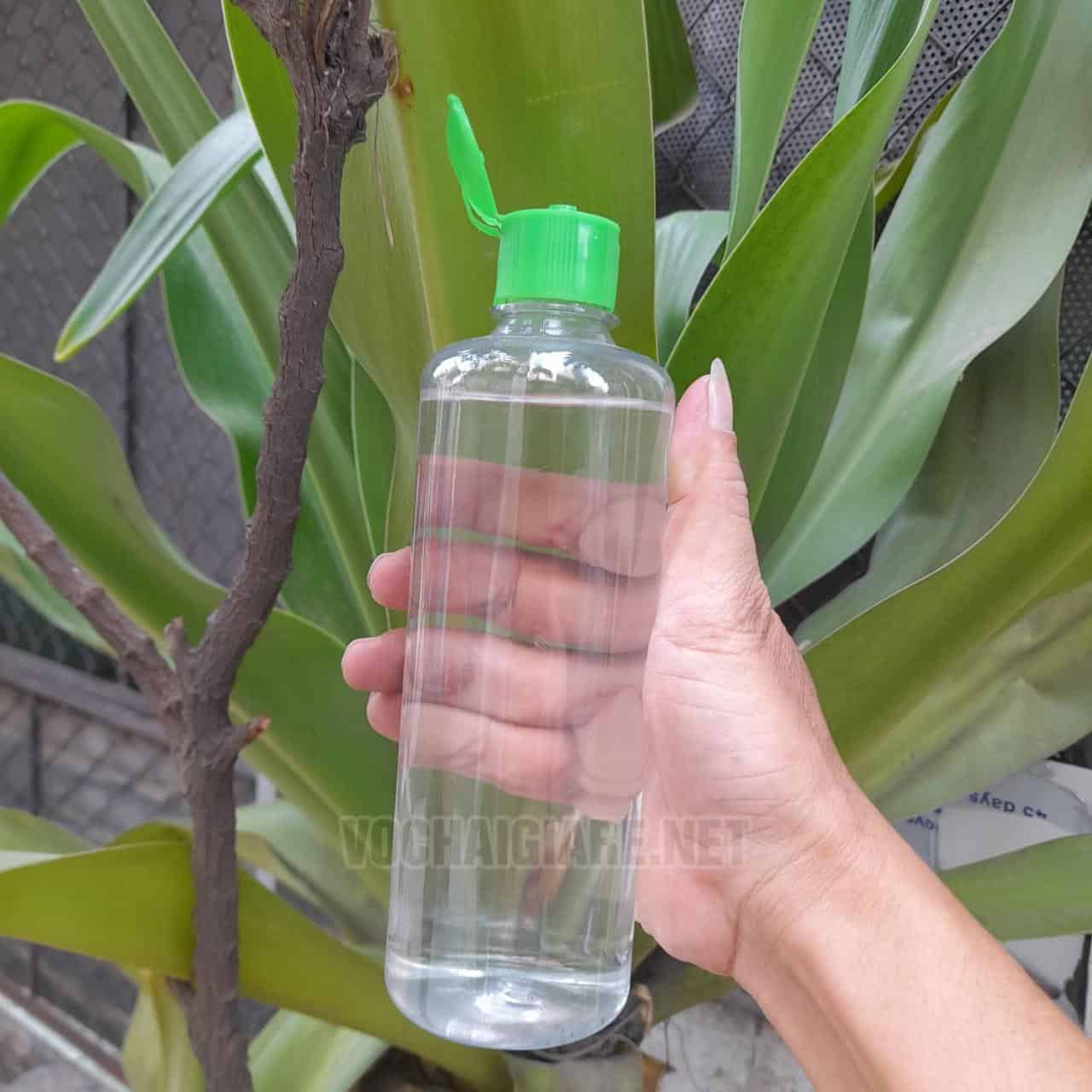 chai nhựa 500ml vai ngang nắp nhựa