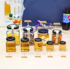 Hũ thủy tinh vuông 100ml