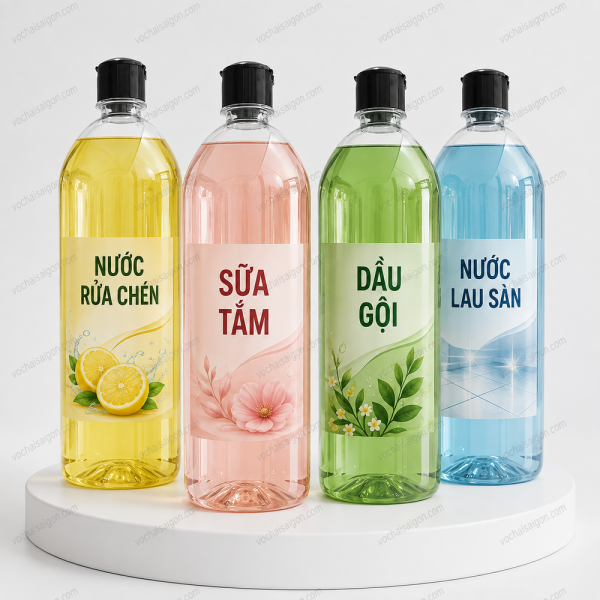 chai nhựa PET 1 Lit (1000ml)